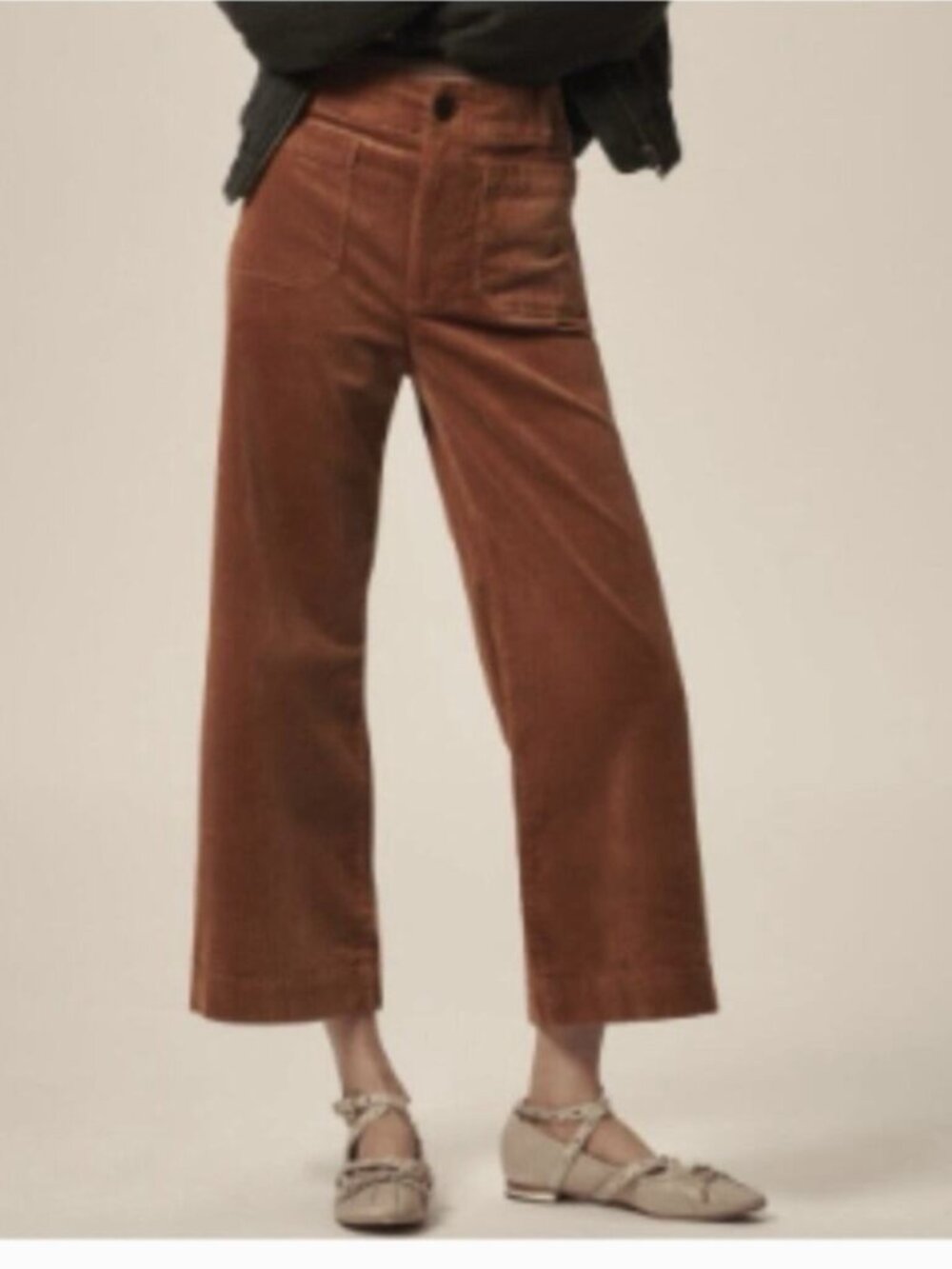 MAEVE Anthropologie Size 29 The Colette Corduroy Wide Leg Pants Orange Women's - Picture 3 of 5